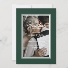 Elegant Emerald Green Wedding rettet das Datum Einladung