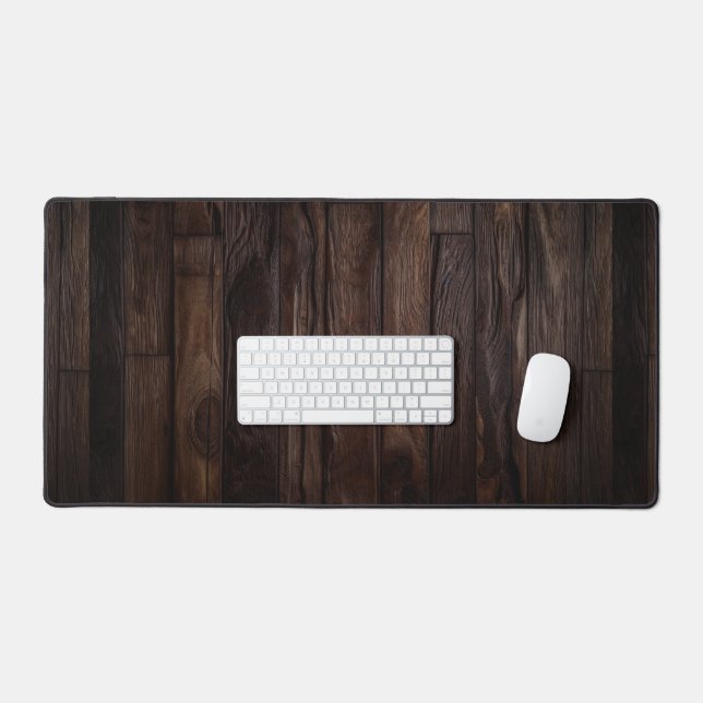 Élégant en bois foncé rustique (Clavier et souris)