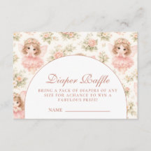 Elegant Enchanted Fairy Baby Shower Diapper Raffle