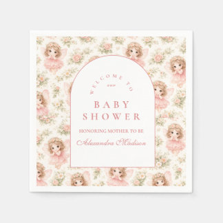 Elegant Enchanted Fairy Baby Shower Serviette