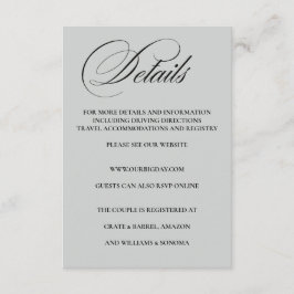 Elegant Enclosure Card Details Begleitkarte