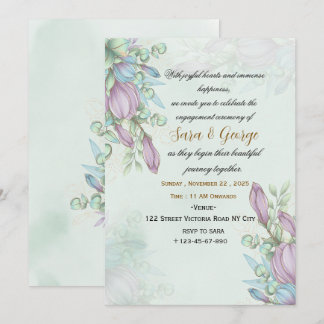 Elegant Engagement Invitation  Einladung