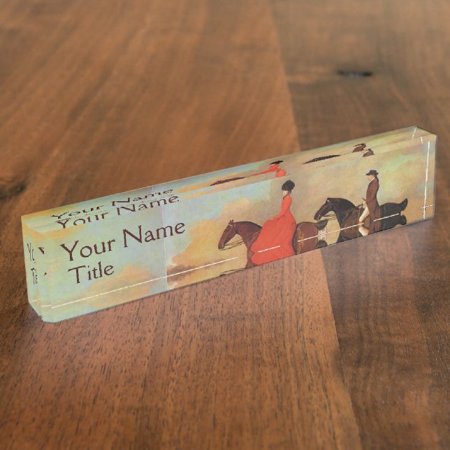 ELEGANT ENGLISCH HORSE RIING NAMENSPLAKETTE (Seite)