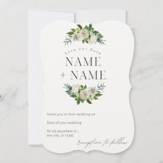 Élégant enregistrer la carte faire-part de mariage
