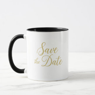 Élégant Enregistrer la Mug Date - Custom Wedding K