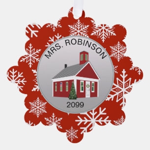 Élégant enseignant principal papier ornement carte