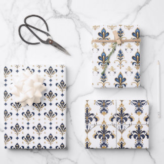 Élégant ensemble de papier d'enveloppement Fleur d