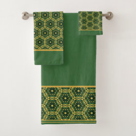 Élégant ensemble de serviettes de bain en or foncé