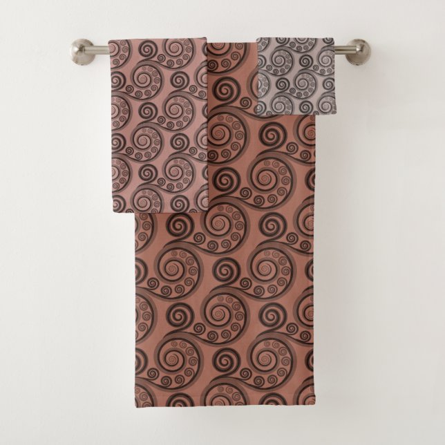 Élégant Ensemble de serviettes en bronze Brown à p (En situation)