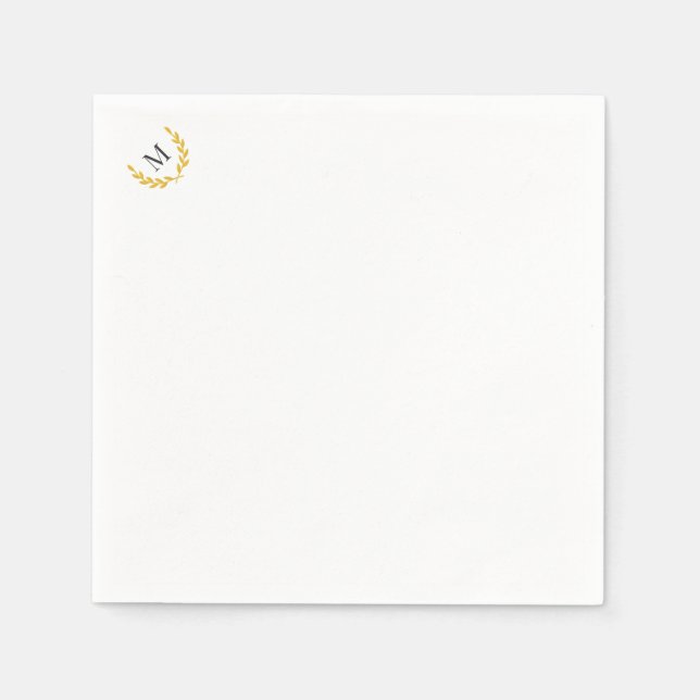 Elegant Equestrian Collection Gold Laurel Napkin Serviette (Vorderseite)