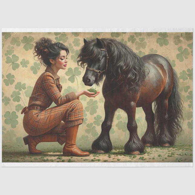 Elegant Equine, Horse, Decoupage Seidenpapier (Vorderseite)