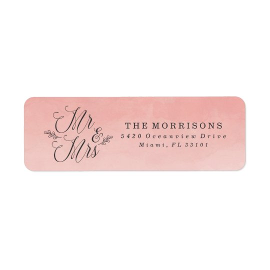 Elegant erröten Ombre Aquarell Wedding |