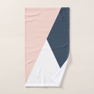 Elegant errötet geometrische Dreiecke des Rosas u Badhandtuch Set
