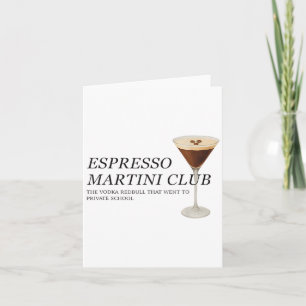 Elegant Espresso Martini Funny Quote Karte