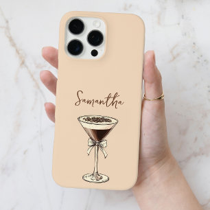 Elegant Espresso Martini Script Personalisierter N iPhone 16 Pro Max Hülle