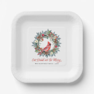 Elegant Essen Drink und sei frohe Weihnachten Part Pappteller