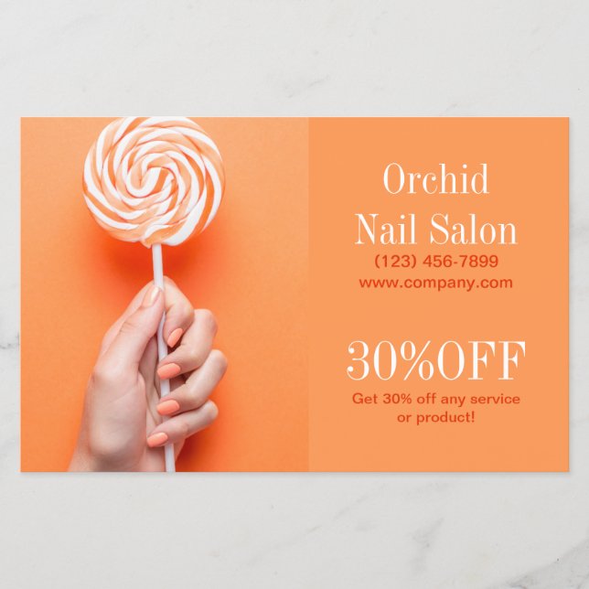 Elegant Esthetician WELLNESS-CENTER Nail Salon Pri Flyer (Vorne)