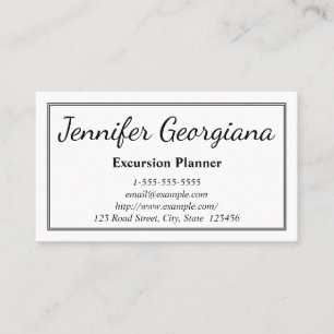 Élégant et Carte de visite du planificateur d'excu