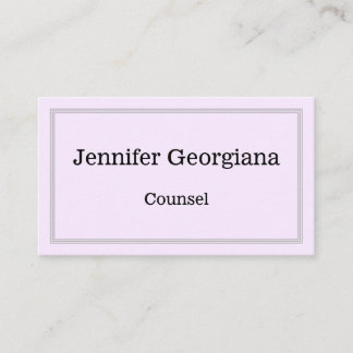 Élégant et conseil de base Carte de visite