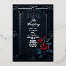 Elégant et élégant Faire-part de mariage noir