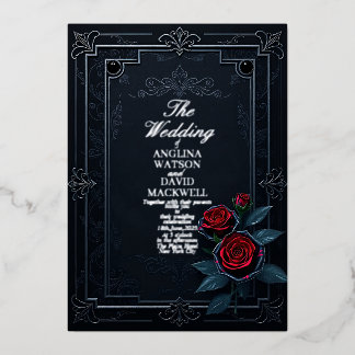 Elégant et élégant Faire-part de mariage noir