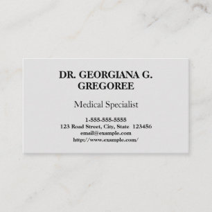 Élégant et élégant Médicale spécialiste Carte de v
