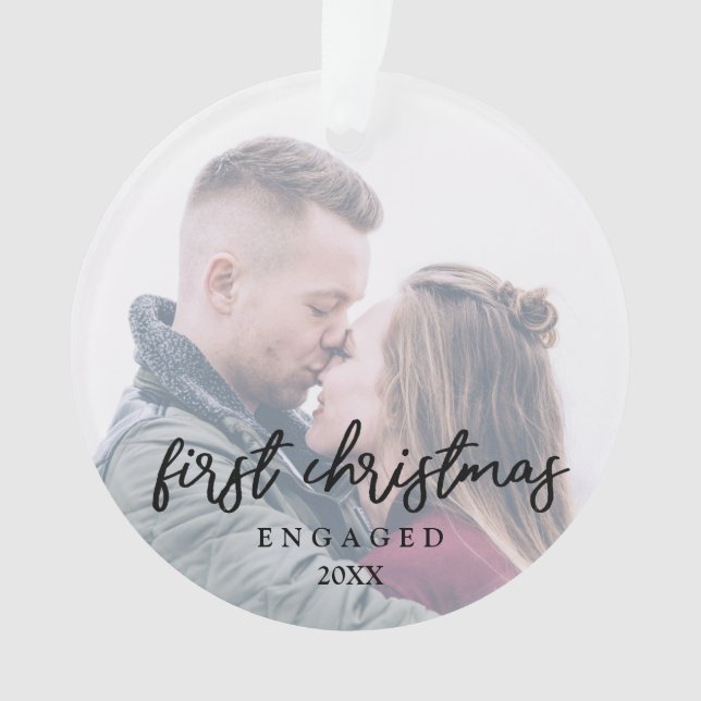Élégant et moderne notre première photo de Noël en (devant)