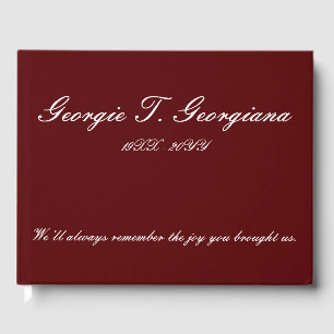 Elégant et triste livre d'invités funéraires