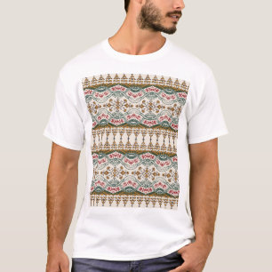 Elegant Ethnic Floral Boho Border T-Shirt