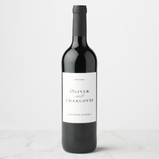 Élégant Étiquette à vin - Mariage
