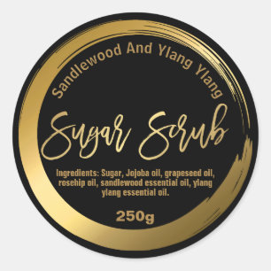 Élégant Étiquette d'arrosage de sucre noir pein