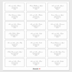 Élégant Étiquette de adresse blanc invité