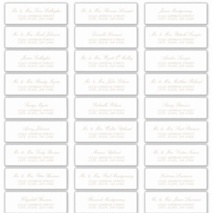 Élégant Étiquette de adresse de Script Beige