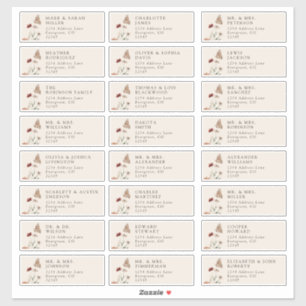Élégant Étiquette de adresse invité