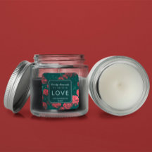 Élégant Étiquette de fleurs rouges