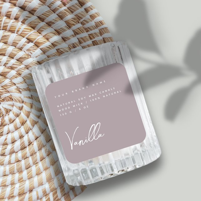 Élégant étiquette de produit de bougie lilas (Créateur téléchargé)