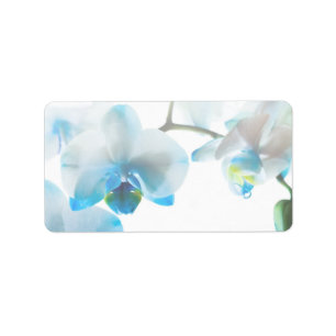 Elégant Étiquette personnalisé Orchidées Bleues