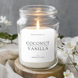 Élégant Étiquette simple à bougie minimale