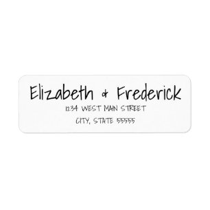 Élégant Étiquette simple retour