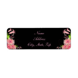 Élégant Étiquettes de adresse floraux rose romanti