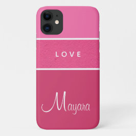Élégant étui de téléphone rose mode pour filles