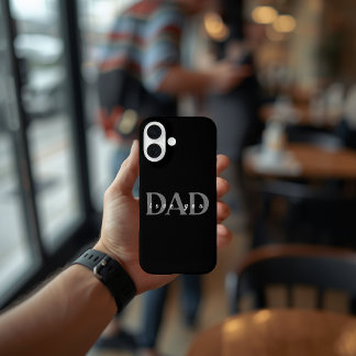 Élégant Étui iPhone 16 Noir DAD Love You
