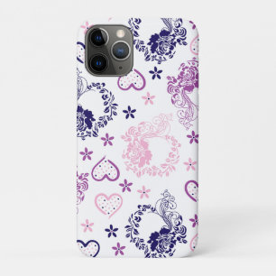 Élégant étui pour iPad à couronnes de roses bleues