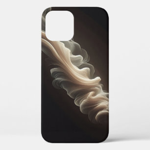 Élégant Étui Téléphone en Soie Abstraite - Minimal