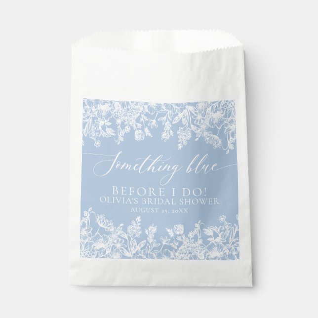 Elegant etwas Blau, bevor ich Brautparty zu tun Geschenktütchen (Vorderseite)