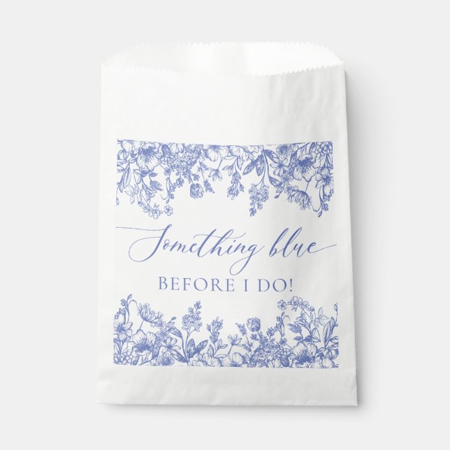 Elegant etwas Blau, bevor ich Brautparty zu tun Geschenktütchen (Vorderseite)