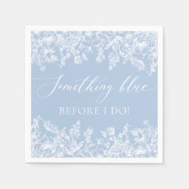 Elegant etwas Blau, bevor ich Brautparty zu tun Serviette