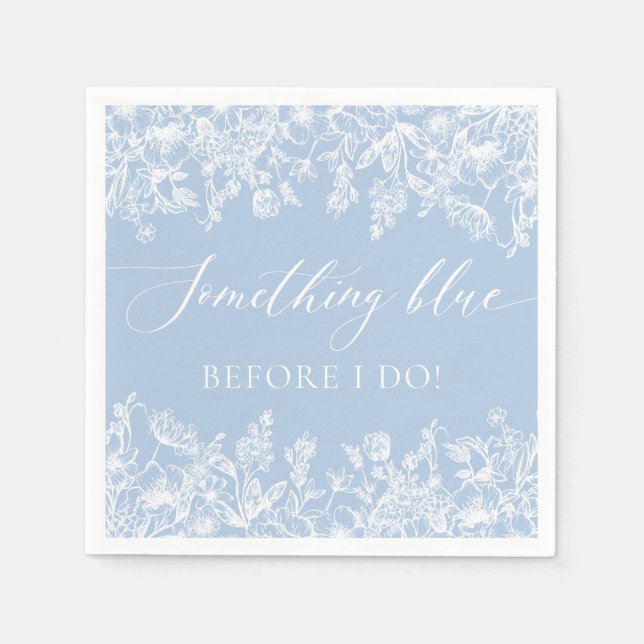 Elegant etwas Blau, bevor ich Brautparty zu tun Serviette (Vorderseite)