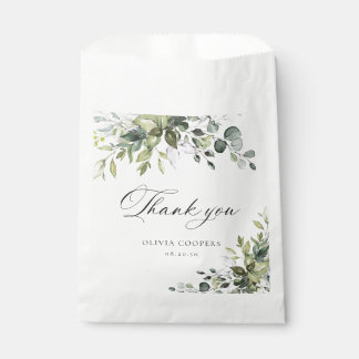 Elegant Eucalyptus Baby Shower Favor Bag Geschenktütchen