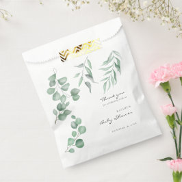 Elegant Eucalyptus Baby Shower Green Foliage Geschenktütchen